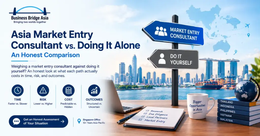 market entry consultant vs doing it alone